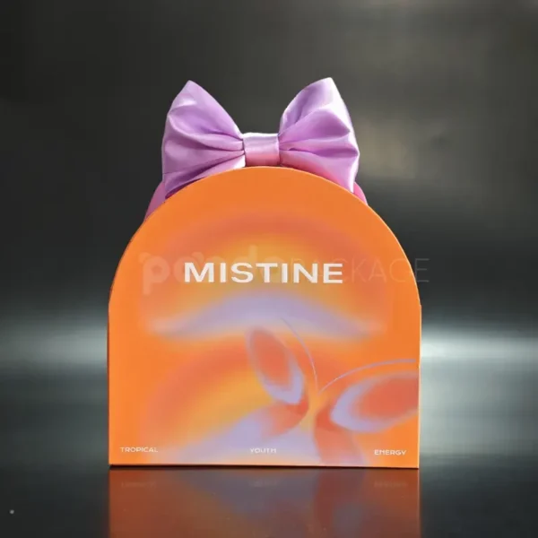 Vibrant Orange Arch Gift Box with Satin Bow