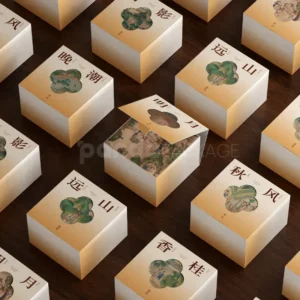 Festive Mid-Autumn Orange Mooncake Gift Box Lucky Charm