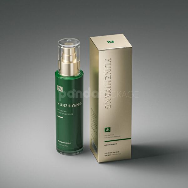 Collapsible Foldable Gold Embossed Luxury Box and Bottle