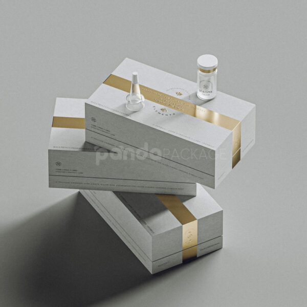White Detachable Lid Gift Box and Premium Ampoule Bottles