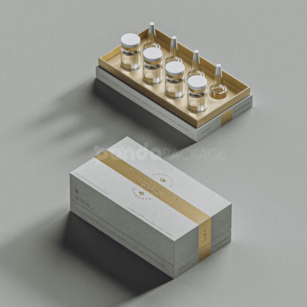 White Detachable Lid Gift Box and Premium Ampoule Bottles