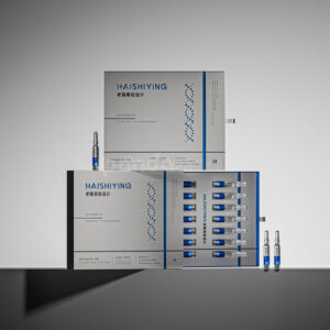 silver rigid drawer box for cosmetic ampoule and serum packaging