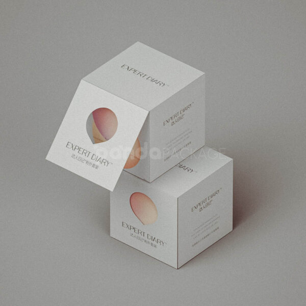 Collapsible Ivory Open-Window Gradated Color Box
