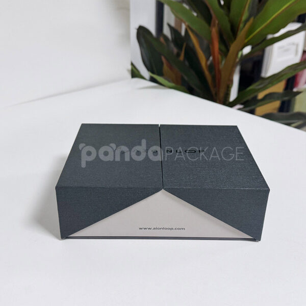 Pearl & Iron Dual-Door Gift Box with Foil Stamping, Envelope