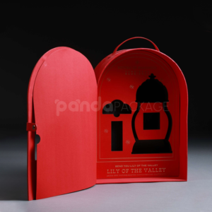 Red Dome Gift Box with Window Handle - second image