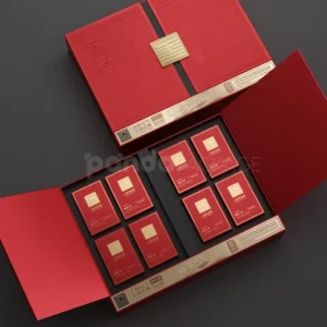 Luxurious Opulent Red Double-Door Gift Box Premium Elegant Packaging
