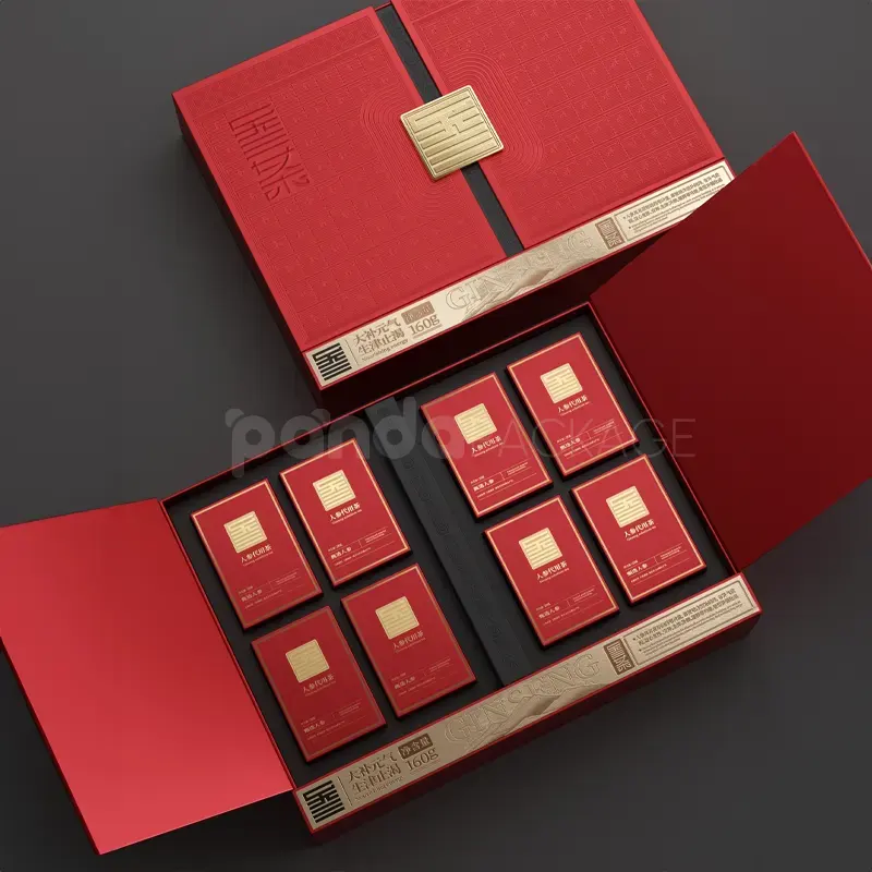 Luxurious Opulent Red Double-Door Gift Box Premium Elegant Packaging
