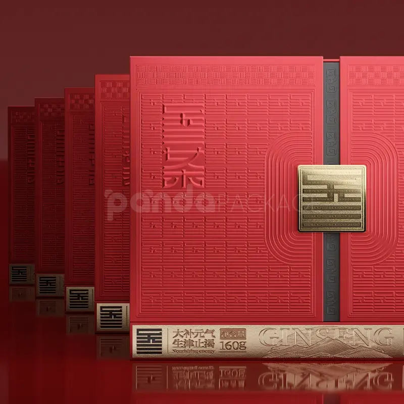 Luxurious Opulent Red Double-Door Gift Box Premium Elegant Packaging