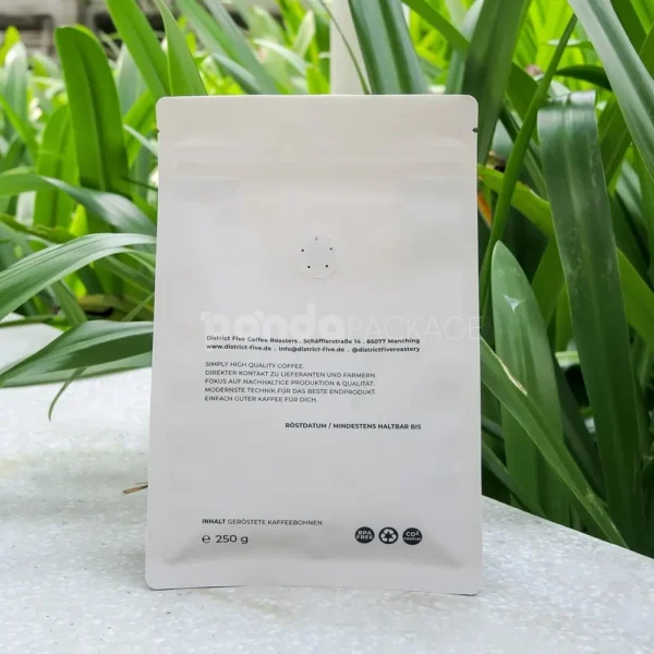 Modern Roasted Coffee Bag Pouch with Valve and Zip Lock