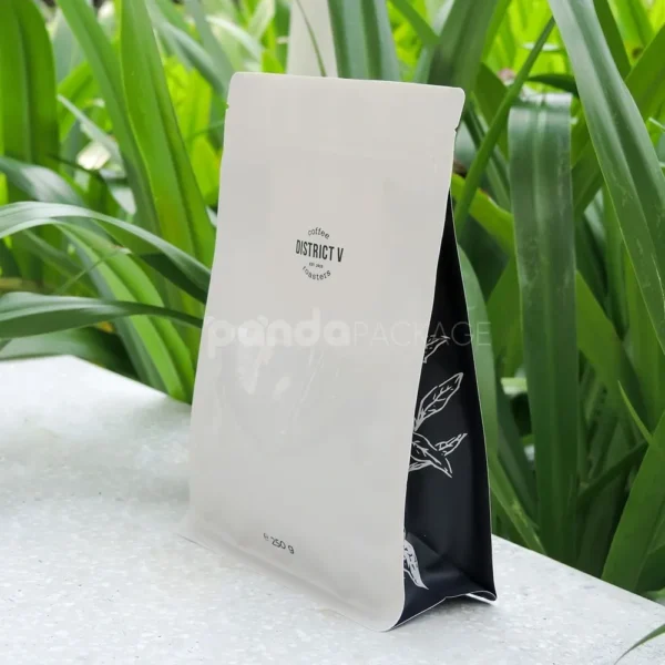 Modern Roasted Coffee Bag Pouch with Valve and Zip Lock