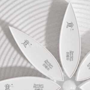 Elegant white boat-shaped gift box