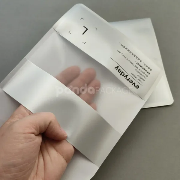 Silver Lightweight Poly Mailer with Window Cut-Out & Single-Use Seal