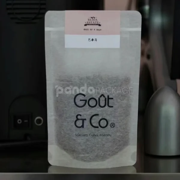Stand-Up Frosted Kraft Paper Coffee Pouch