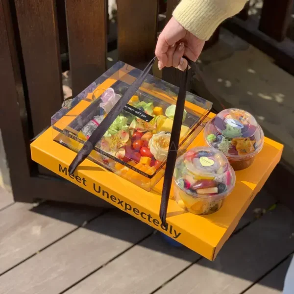 SunnyBloom Yellow Hardboard Fruit Box - second image