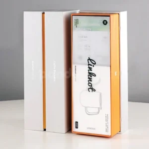 Sleek White Box with Vibrant Orange Core - second image
