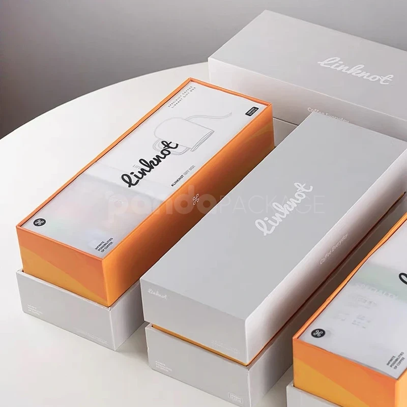 White Cardboard Slim Box Orange Core