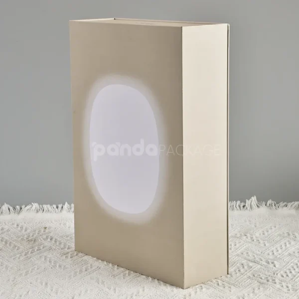 Beige Magnetic Rigid Gift Box with Flip Lid