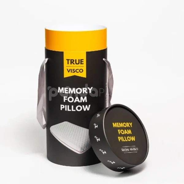 Black and Yellow Two-Piece Lid Cylindrical Paper Can with Handles