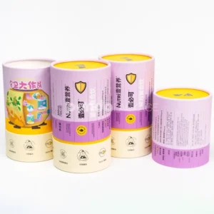 Colorful food-grade paper tube packaging with custom design