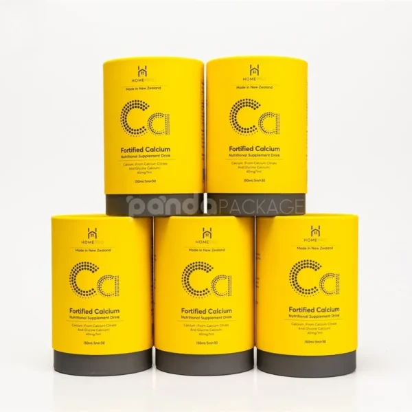Yellow Paperboard Can Two-Piece Lid