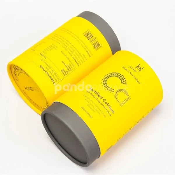 Yellow Paperboard Can Two-Piece Lid