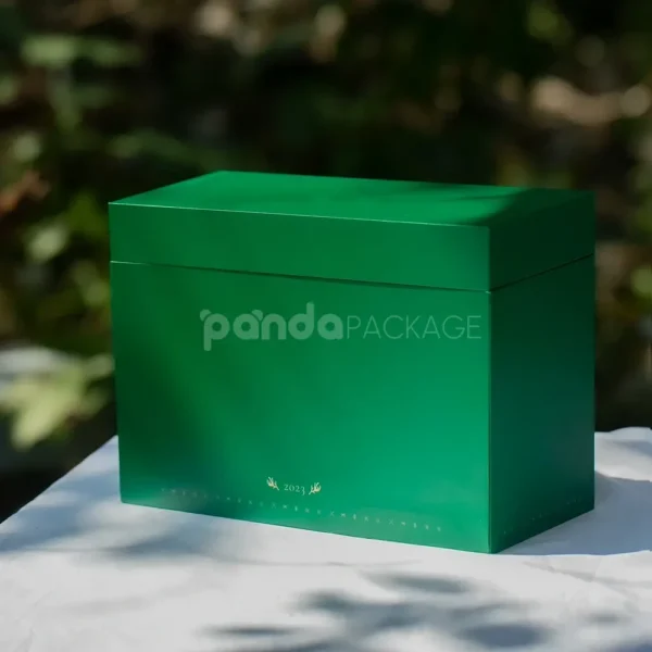 Dark Green Rigid Box with Flip Lid and Magnet Closure