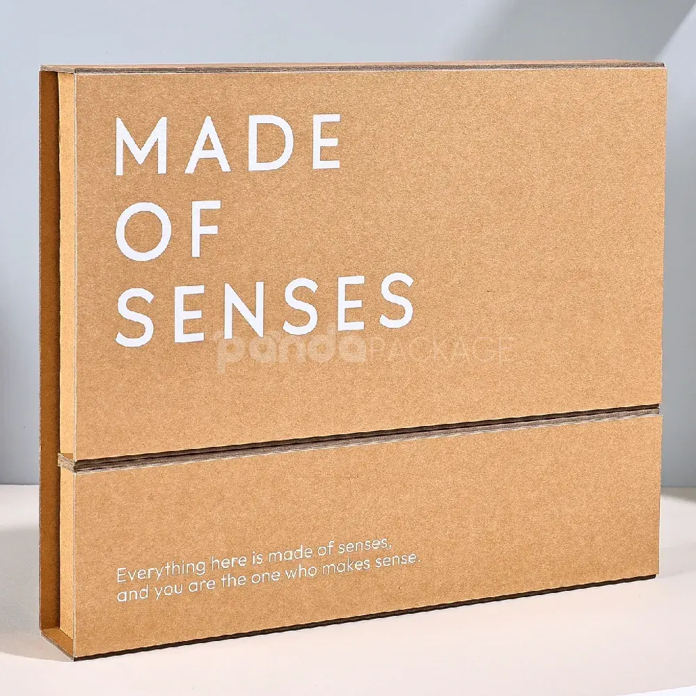 Eco-Friendly Kraft Corrugated Box with Dual Flip Opening