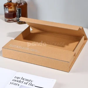 Eco-Friendly Kraft Corrugated Box with Dual Flip Opening