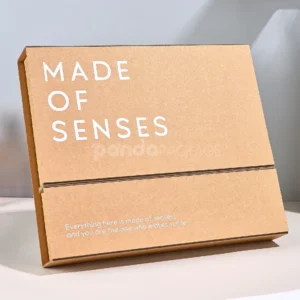 Eco-Friendly Kraft Corrugated Box with Dual Flip Opening