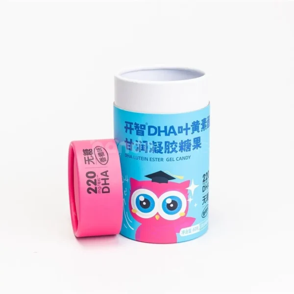 Eco-Friendly Cardboard Paper Can Pink Blue Durable Lid