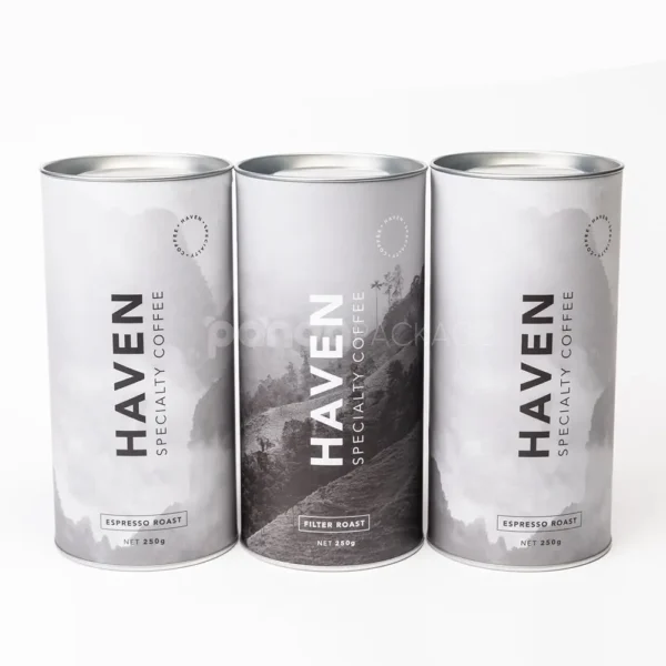 Eco-Friendly Recyclable Cardboard Can with Metal Lid