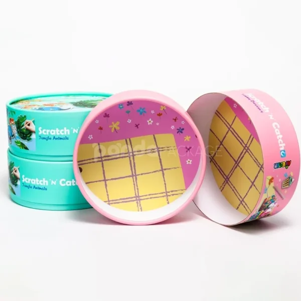 Eco-Friendly Cardboard Can with Top-Lid and Vibrant Offset Print