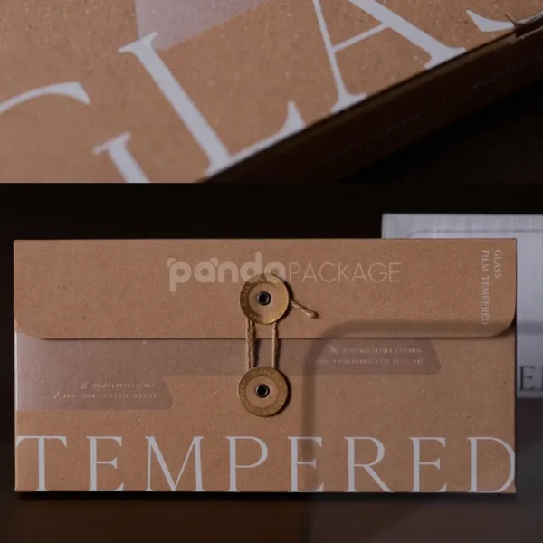 Paperboard Envelope Box with String Closure