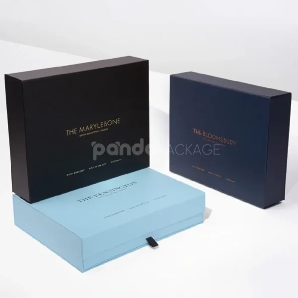Flip Top Rigid Box with Drawer Insert