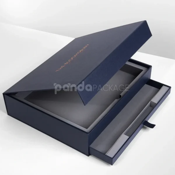 Flip Top Rigid Box with Drawer Insert