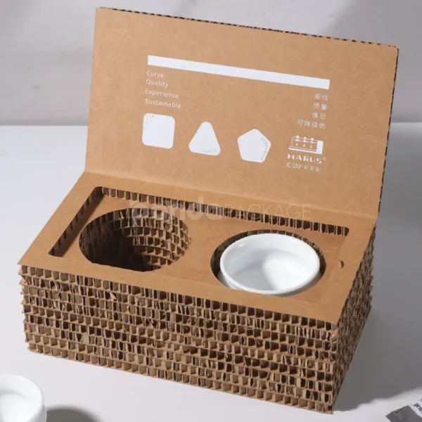Flip Top Kraft Corrugated Box with Inserts