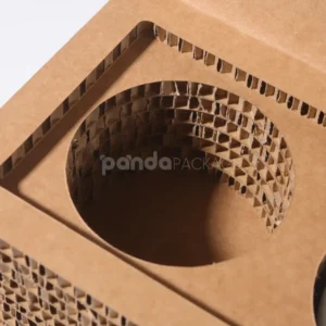 Flip top kraft corrugated packaging box with protective inserts
