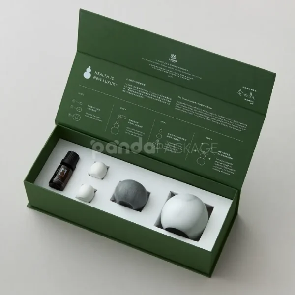 Forest Green Magnetic Flip Rigid Box with Insert