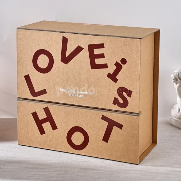 Kraft Drawer Box with Double Layer Divider Insert