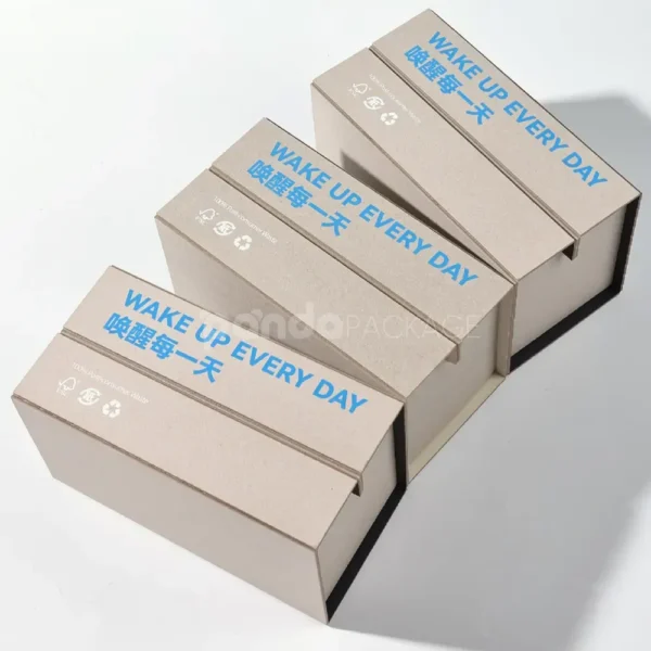 Natural Kraft Drawer Box with Dual Circular Inserts