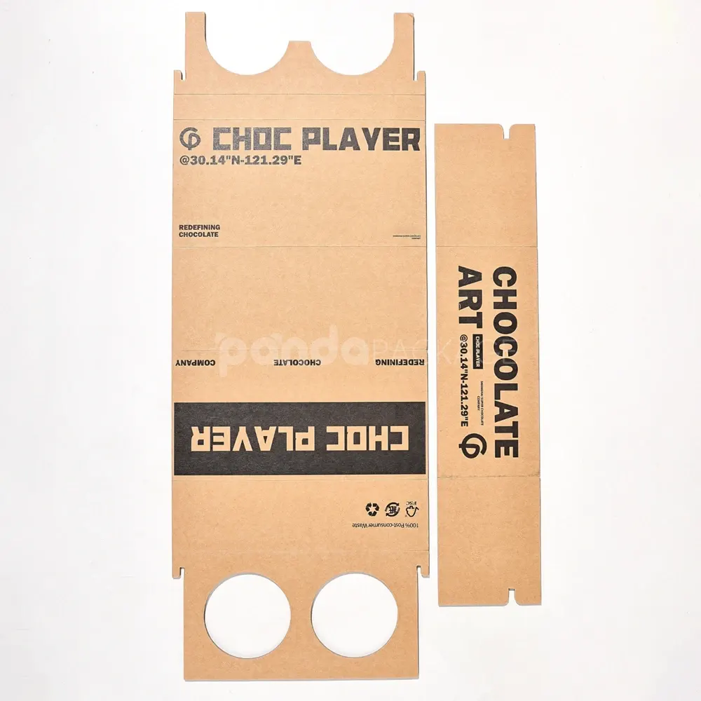 Eco-friendly kraft flip box with internal divider for secure packaging