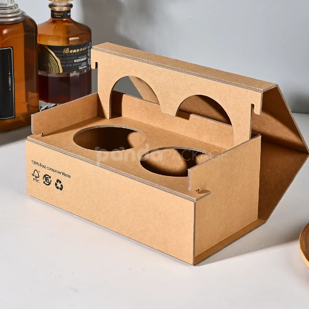 Eco-friendly kraft flip box with internal divider for secure packaging