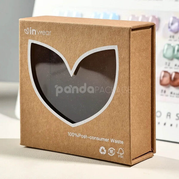 Kraft Rigid Box with Leaf Window and Magnet