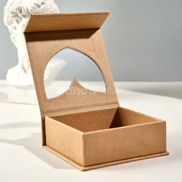 Kraft Rigid Box with Leaf Window and Magnet