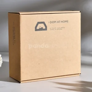 Eco-friendly kraft corrugated box with tear-open strip flap