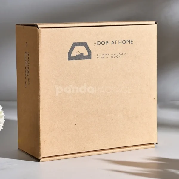 Kraft Corrugated Shipping Box with Tear-Open Flap