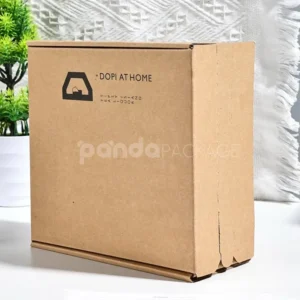 Eco-friendly kraft corrugated box with tear-open strip flap