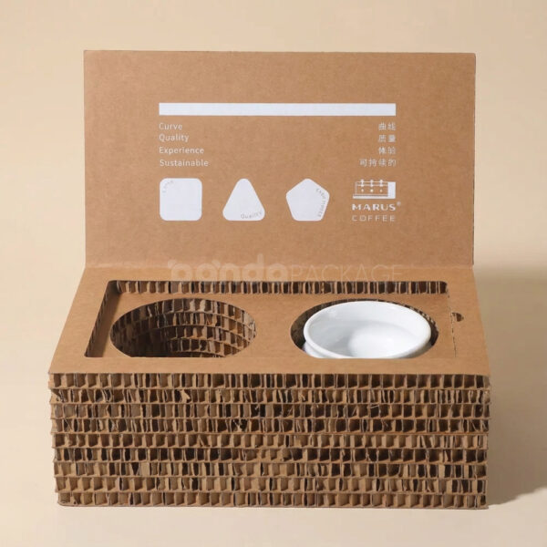 Flip Top Kraft Corrugated Box with Inserts