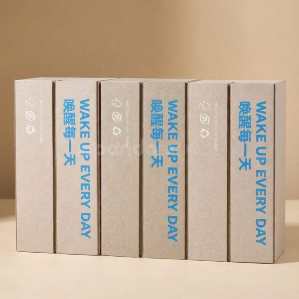 Natural Kraft Drawer Box with Dual Circular Inserts