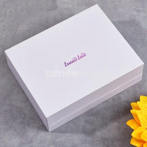 Lavender Flip Lid Rigid Box with Gradient Foil Logo